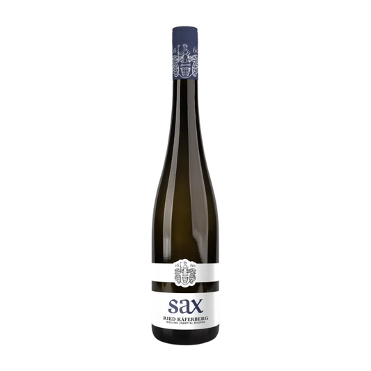 Fles oostenrijkse witte wijn van wijngoed Sax Riesling Ried Käferberg 2024 Kamptal DAC PUUR Oostenrijk